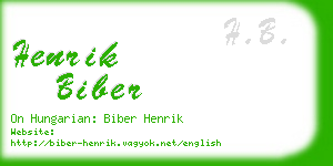 henrik biber business card